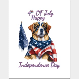 Patriot Pup in Stars and Stripes Posters and Art